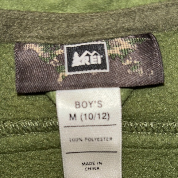 REI Olive Fleece Vest - Picture 4 of 7